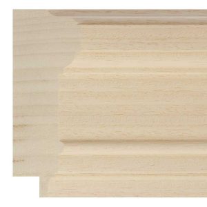 91x33mm Raw Obeche Step Moulding