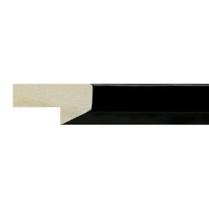 19x35mm Gloss Black Monochrome Bevel Moulding