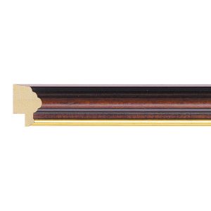 20x14mm Walnut & Gold Step Moulding