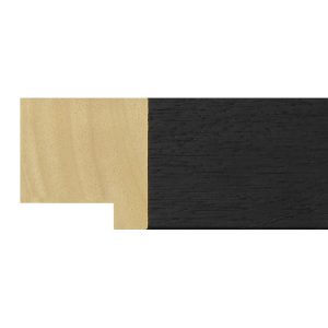 40x38mm Black Ashford Flat Moulding