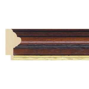 35x17mm Walnut & Gold Step Moulding