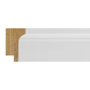 37x22mm Matt White Scoop Moulding