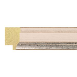 29x20mm White/Silver Lip Burnham Step Moulding