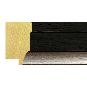 49x30mm Black/Silver Lip Burnham Step Moulding