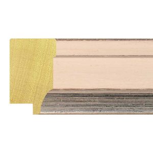 49x30mm White/Silver Lip Burnham Step Moulding
