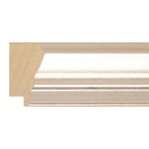 43x24mm Cream Silver Scoop Moulding