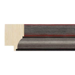 36x30mm Pewter Elise Scoop Moulding