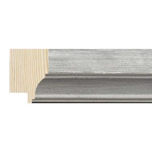 36x30mm Silver with White Elise Scoop Moulding