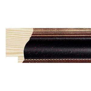 38x30mm Black & Gold Elise Scoop Moulding