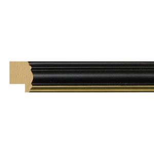 20x13mm Black & Gold Scoop Moulding
