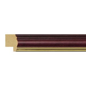 20x13mm Mahogany & Gold Scoop Moulding