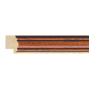 20x13mm Teak & Gold Scoop Moulding