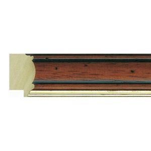 28x17mm Walnut & Gold Scoop Moulding