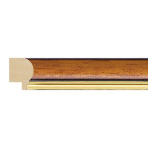 22x17mm Walnut & Gold Step Moulding