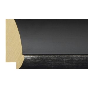 57x19mm Black & Silver Reverse Moulding