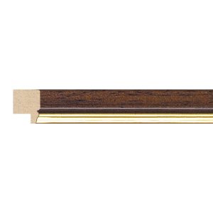 16x11mm Walnut & Gold Step Moulding