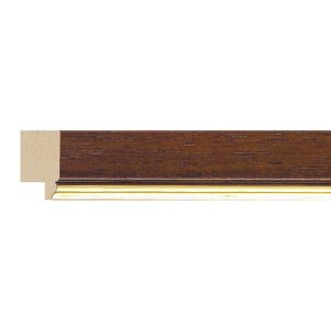 21x11mm Walnut & Gold Step Moulding