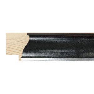 30x25mm Charcoal/Silver Lip Aquila Scoop Moulding