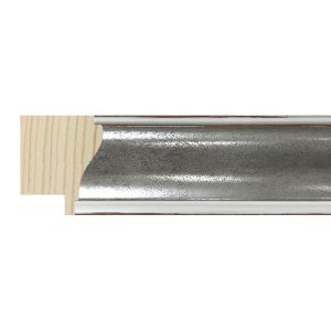 30x25mm Silver/White Lip Aquila Scoop Moulding