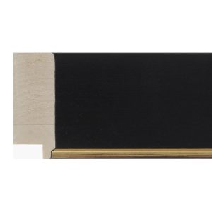 50x20mm Black/Gold Lip LUXE Monti Flat Moulding