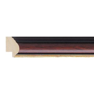 22x16mm Walnut & Gold Step Moulding
