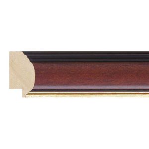 31x20mm Walnut & Gold Step Moulding
