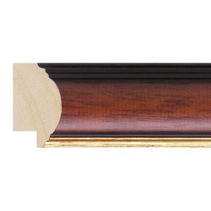 40x25mm Walnut & Gold Step Moulding