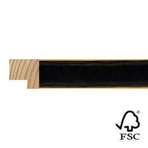 20x20mm Black Linear Cube Moulding FSC