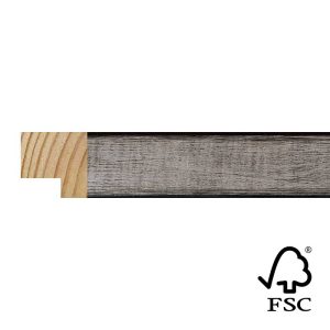 20x20mm Pewter Linear Cube Moulding FSC