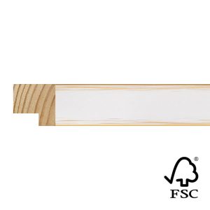 20x20mm White Linear Cube Moulding FSC