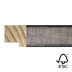 30x30mm Pewter Linear Cube Moulding FSC