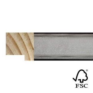 30x30mm Silver Linear Cube Moulding FSC