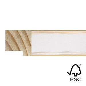 30x30mm White Linear Cube Moulding FSC