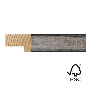 20x30mm Pewter Linear Flat Moulding FSC