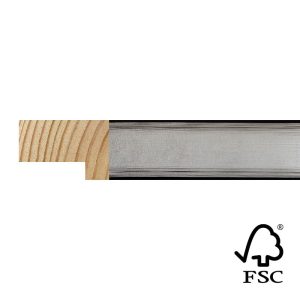 20x30mm Silver Linear Flat Moulding FSC