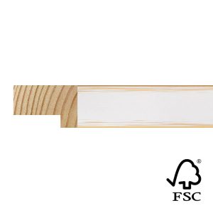 20x30mm White Linear Flat Moulding FSC