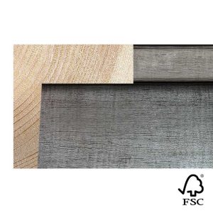 57x55mm Pewter Linear L-shape Moulding FSC