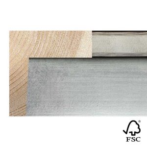 57x55mm Silver Linear L-shape Moulding FSC