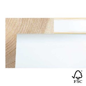 57x55mm White Linear L-shape Moulding FSC