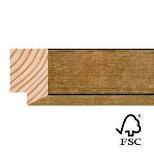 37x25mm Bronze Linear Bevel Moulding FSC