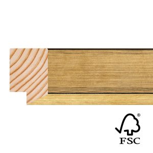 37x25mm Champagne Linear Bevel Moulding FSC