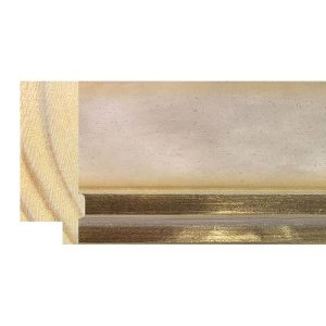 50x20mm Ivory/Pewter Lip LUXE Athens Flat Moulding