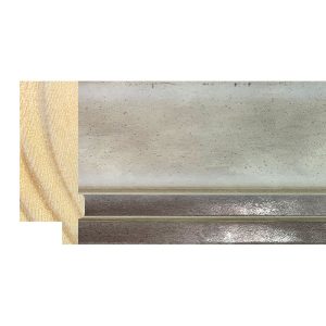 50x20mm White/Pewter Lip LUXE Athens Flat Moulding