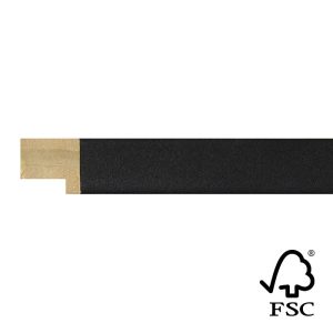 17x17mm Black Kaleidoscope Flat Moulding FSC