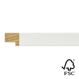 17x17mm White Kaleidoscope Flat Moulding FSC