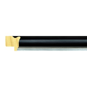 17x17mm Black & Silver Palma Step Moulding