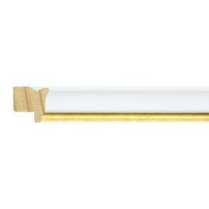 17x17mm White & Gold Palma Step Moulding