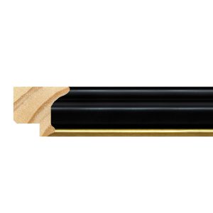 23x26mm Black & Gold Palma Step Moulding