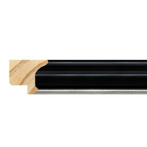 23x26mm Black & Silver Palma Step Moulding