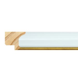 23x26mm White & Gold Palma Step Moulding